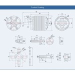 T-MOTOR AS2317 Fixed Wing Aircraft 230kv Waterproof KV80 KV1250 KV1400 Brushless Dc Motor for Helicopter Drone Uav